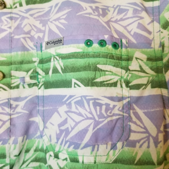 Columbia Super Slack Tide PFG Button Down Camp Fishing Shirt - Picture 3 of 12